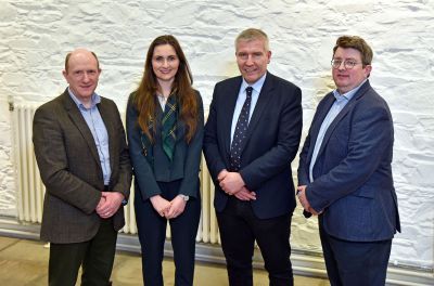 Partners in the UK-DCN Northern Ireland Farmer Network (from left to right) Sam Strain, AHWNI; Gill Gallagher, NIGTA; Ian Stevenson, Dairy Council NI; Jason Rankin, AgriSearch.